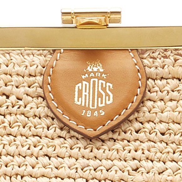 MUST SELL - NIB/NWT! Mark Cross Susanna Raffia Shoulder Bag - MSRP $2200 - Picture 7 of 13
